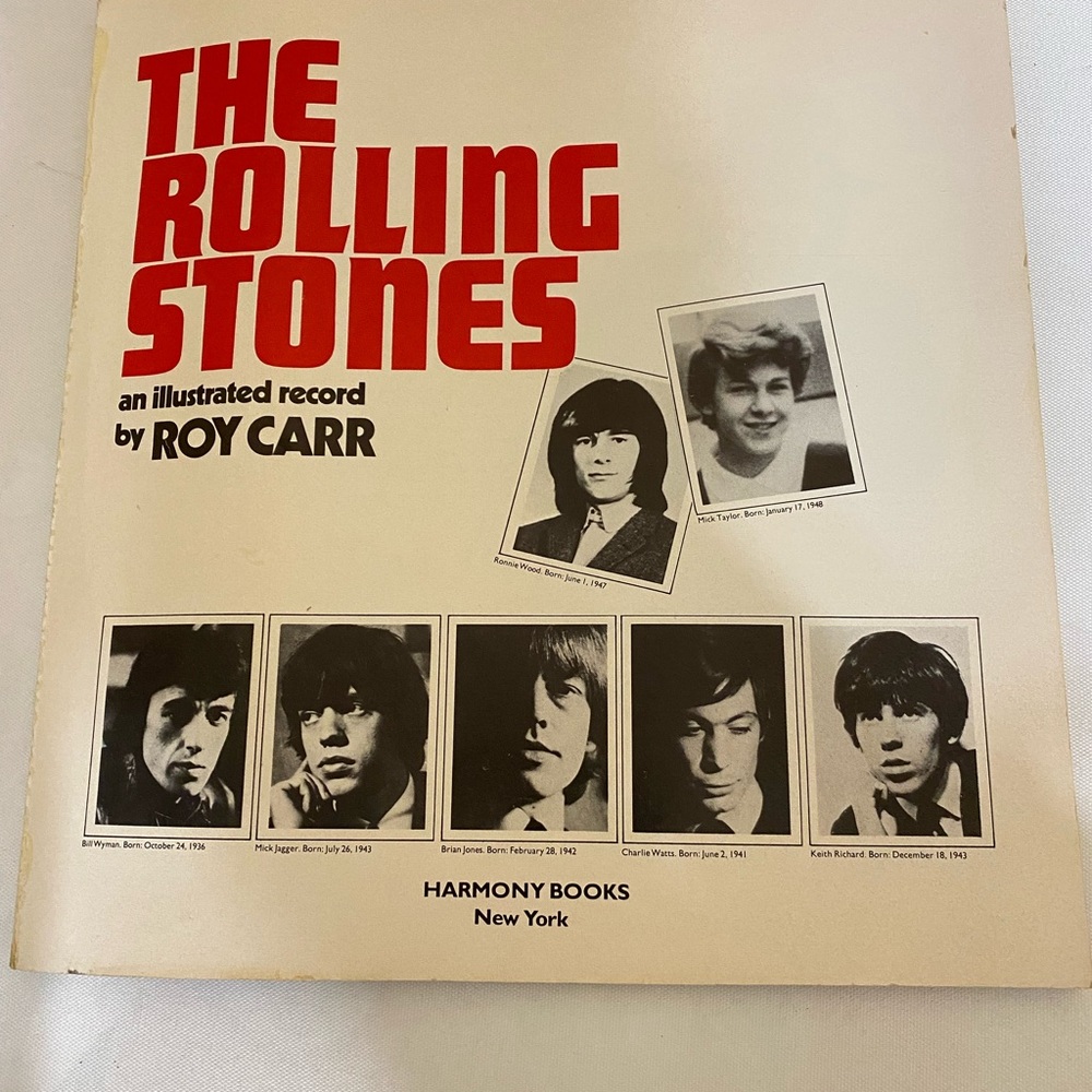 Vintage Book The Rolling Stones Illustrated Record by Roy Carr.Collectible.